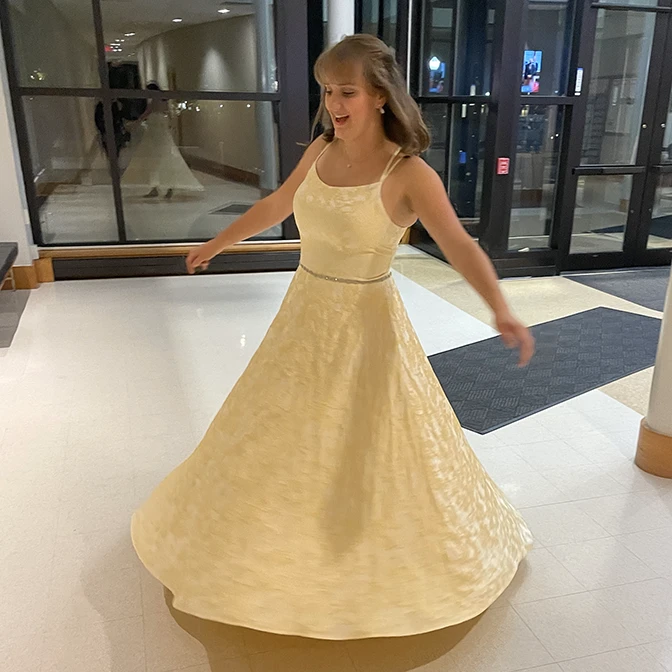 girl in ball gown